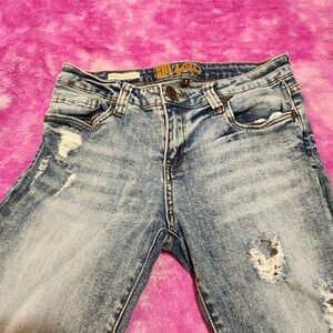 Kut From The Kloth Jeans Women's Size 2 Low Bardot Skinny Boyfriend Distressed
